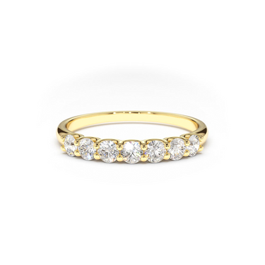 7 Stone Half Eternity Ring 0.45CTW - Le Bezel