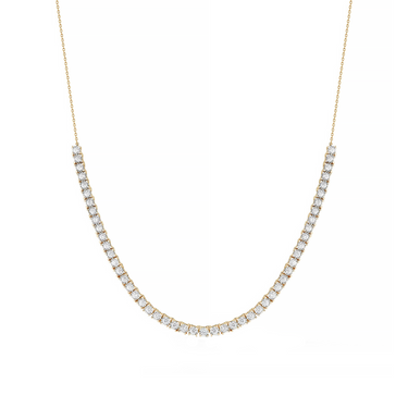 Diamond Half Tennis Necklace 14K 1 CTW - Le Bezel