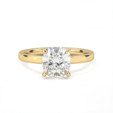 4 Prong Solitaire Cushion Cut Diamond Ring - Beyon Diamond