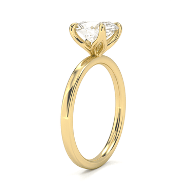 4 Prong Solitaire Cushion Cut Diamond Ring - Beyon Diamond
