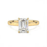 4 Prong Solitaire Emerald Cut Diamond Ring - Beyon Diamond