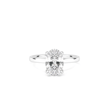 4 Prong Solitaire Oval Cut Diamond Ring - Beyon Diamond