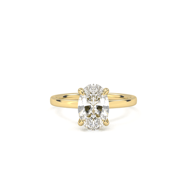 4 Prong Solitaire Oval Cut Diamond Ring - Beyon Diamond