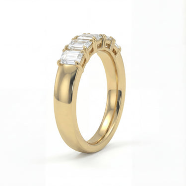 4 Stone Emerald Lab Diamond Wedding Band 1.0 CTW - Beyon Diamond