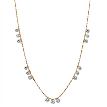 Diamond Cluster Station Floating Necklace