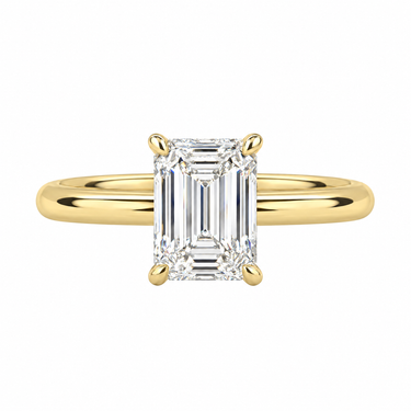 4 Prong Solitaire Emerald Cut Diamond Ring