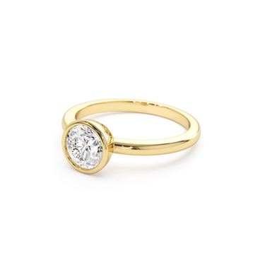 Bezel Round Lab Grown Diamond Ring 0.75 - 1.50CTW - Le Bezel