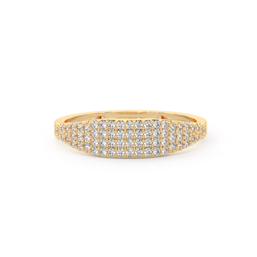 Pave Diamond Pinky Signet Ring - Le Bezel