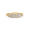 Pave Diamond Pinky Signet Ring - Le Bezel