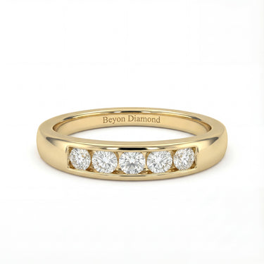 5 Stone Channel Diamond Men's Ring - Beyon Diamond