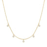 5 Stone Scattered Floating Diamond Necklace 0.25CTW - Beyon Diamond