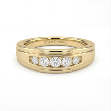 5 Stone Stepped Men's Ring - Beyon Diamond