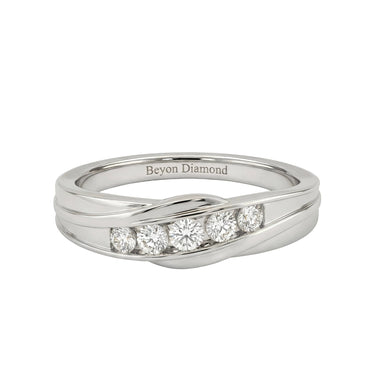 5 Stone Wavy Men's Ring - Beyon Diamond