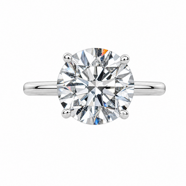 4 Prong Solitaire Round Cut Diamond Ring