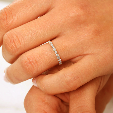 11 Stone Half Eternity Ring 0.44CTW - Le Bezel