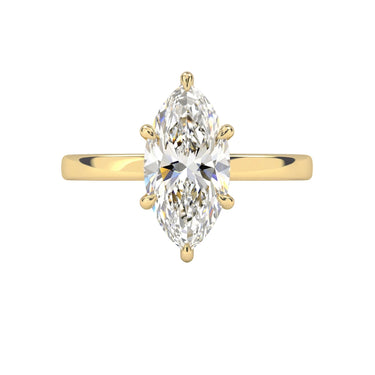 6 Prong Solitaire Marquise Cut Diamond Ring - Beyon Diamond