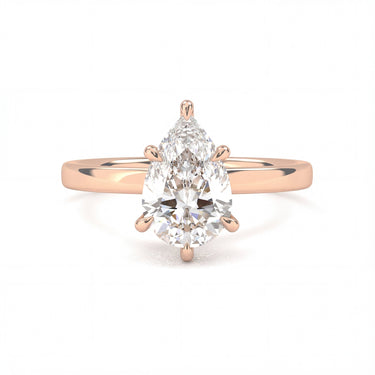 6 Prong Solitaire Pear Cut Diamond Ring - Beyon Diamond