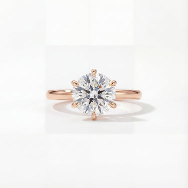 6 Prong Solitaire Round Cut Engagement Ring - Beyon Diamond