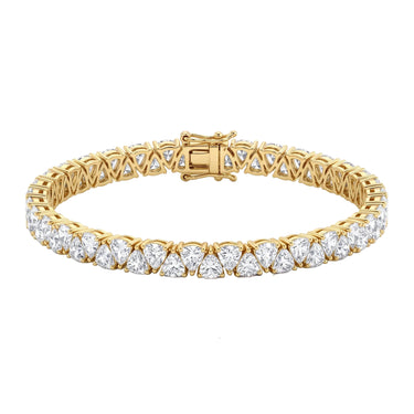 Alternating Trillion Cut Diamond Tennis Bracelet
