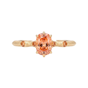 Pink Cushion Cut Diamond Vintage Engagement Ring