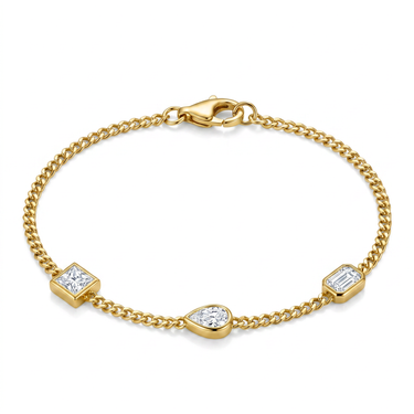 Trinity Diamond Cuban Bracelet