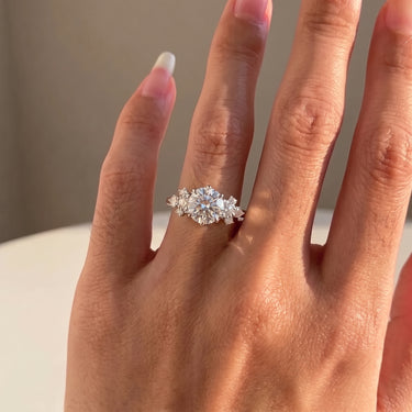 Round Cut Cluster Vintage Ring
