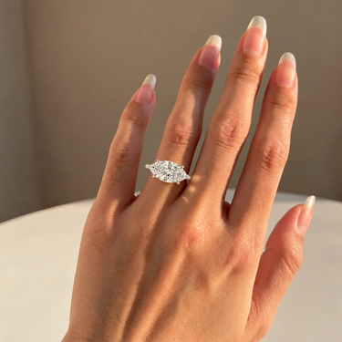 East West Marquise Cut Prong Diamond Engagement Ring