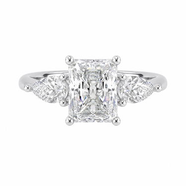 Florence Three Stone Radiant Cut Diamond Ring