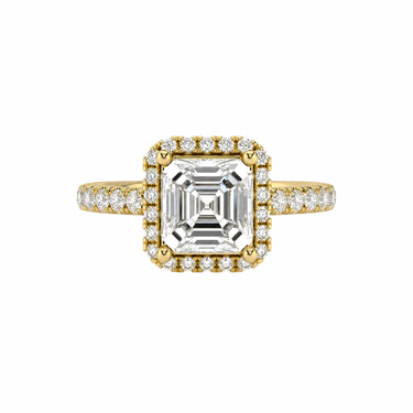 Infinity Halo Pavé Asscher Cut Diamond Ring