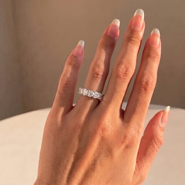 East West Heart Cut Diamond Wedding Band