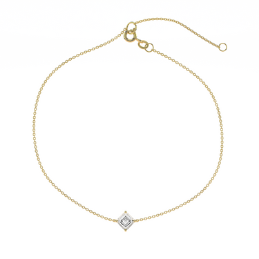 Solitaire Asscher Cut Diamond Bracelet - Le Bezel 