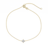 Solitaire Asscher Cut Diamond Bracelet - Le Bezel 