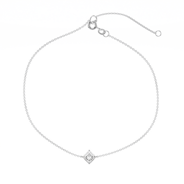 Solitaire Asscher Cut Diamond Bracelet - Le Bezel 