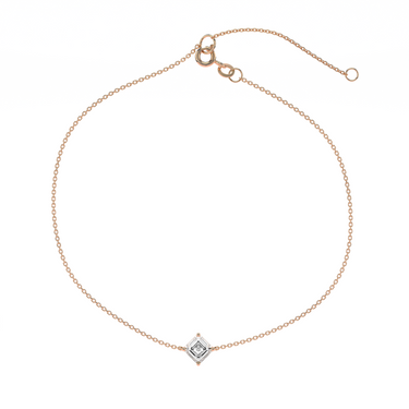 Solitaire Asscher Cut Diamond Bracelet - Le Bezel 
