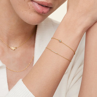 Pavé Diamond Bar Bracelet 0.1CTW - Le Bezel