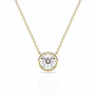 Bezel Round Diamond Solitaire Necklace 0.25CT-1CT 18K Gold Vermeil Real Diamond - Le Bezel 