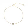 Solitaire Bezel Oval Diamond Bracelet - Le Bezel 