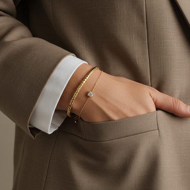 Solitaire Bezel Princess Diamond Bracelet - Le Bezel 