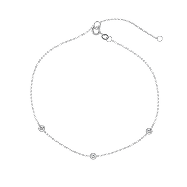 3 Stone Diamond Bezel Bracelet 0.3CTW - Le Bezel 