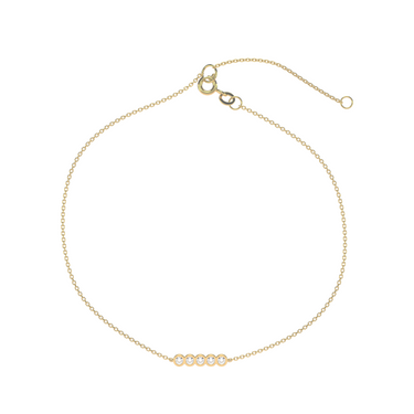 5 Stone Diamond Bezel Bracelet 0.25CTW - Le Bezel 