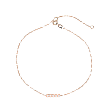 5 Stone Diamond Bezel Bracelet 0.25CTW - Le Bezel 