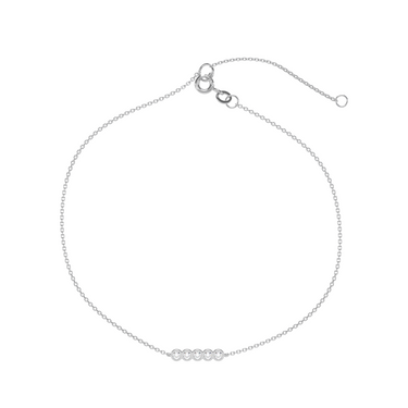 5 Stone Diamond Bezel Bracelet 0.25CTW - Le Bezel 