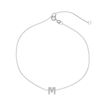 Diamond Letter Bracelet 0.1-0.3CTW Real Diamond - Le Bezel 