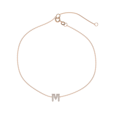 Diamond Letter Bracelet 0.1-0.3CTW Real Diamond - Le Bezel 