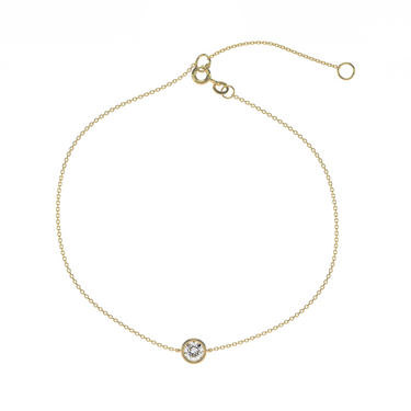 Solitaire Bezel Round Diamond Bracelet - Le Bezel 