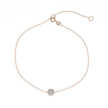 Solitaire Bezel Round Diamond Bracelet - Le Bezel 