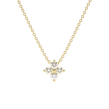 Clover Diamond Necklace 0.15 CTW Real Diamond - Le Bezel 