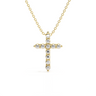 Cross Diamond Necklace 0.18 CTW 18K Gold Vermeil Real Diamond - Le Bezel 