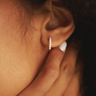 Diamond Hoop Earrings 0.5CTW - Le Bezel