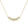 Five Diamond Bezel Bar Necklace 0.3 CTW - Le Bezel 